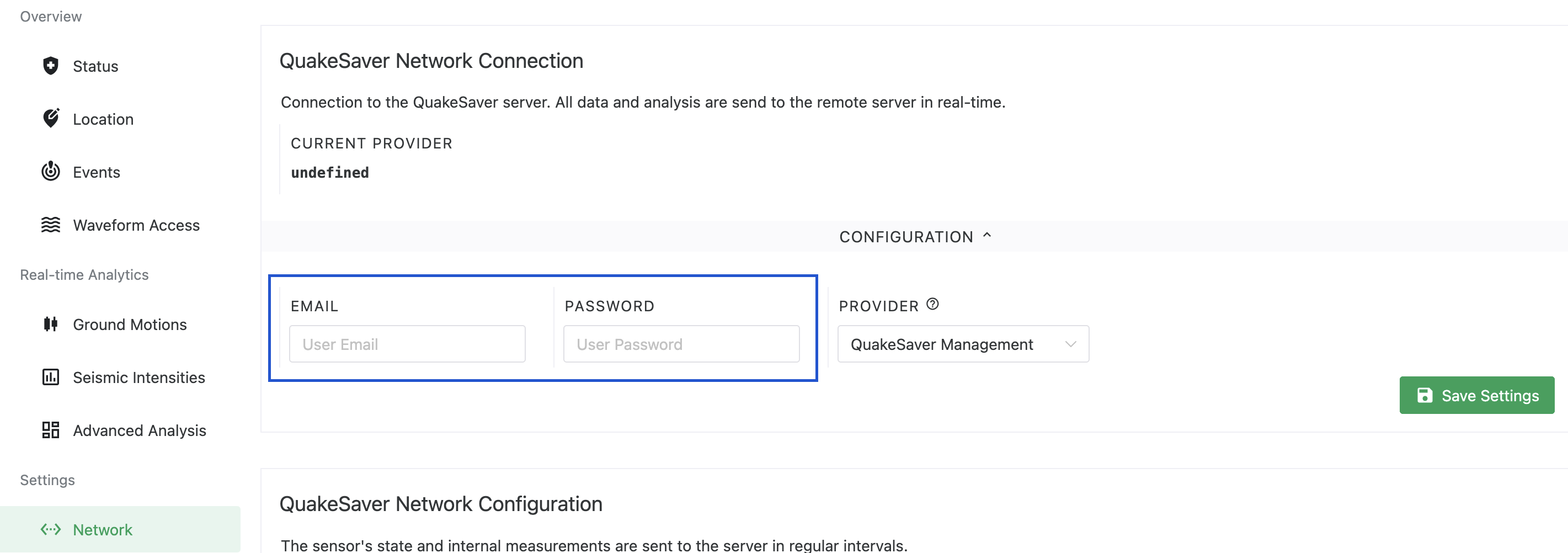 Connecting the sensor to the backend